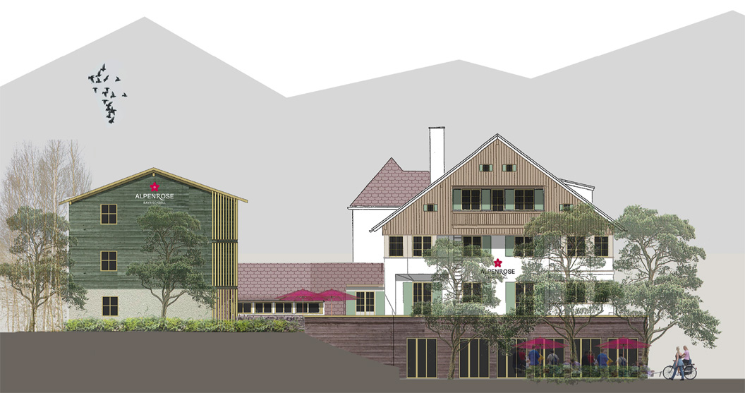 Neubau Ansicht West 2025